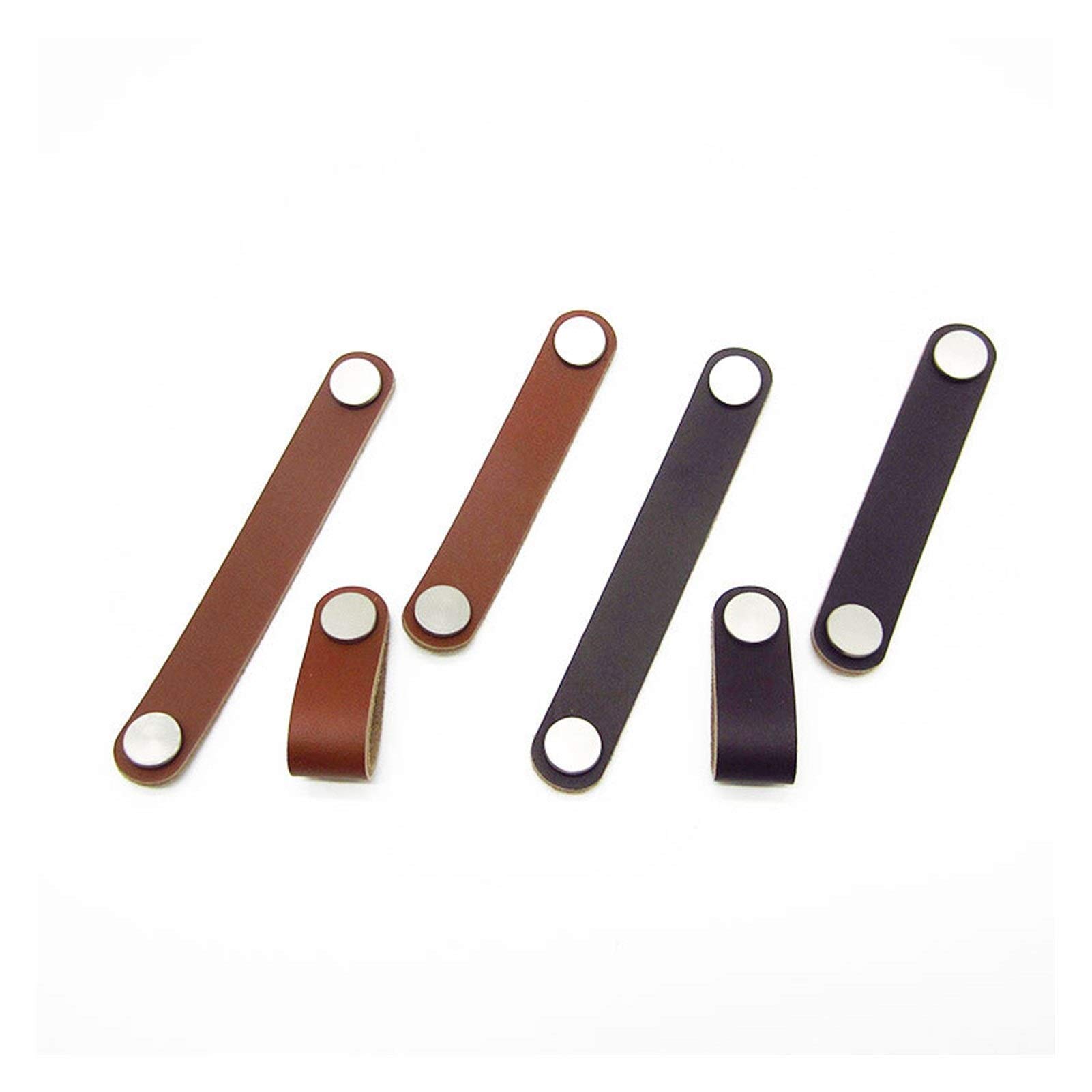 Soft PU Leather Cabinet Handles - Black Dresser Drawer Knobs for Kitchen & Furniture (Single Hole) - Perfect for Bedroom Dressers, Kitchen Cabinets & Office Furniture Hardware