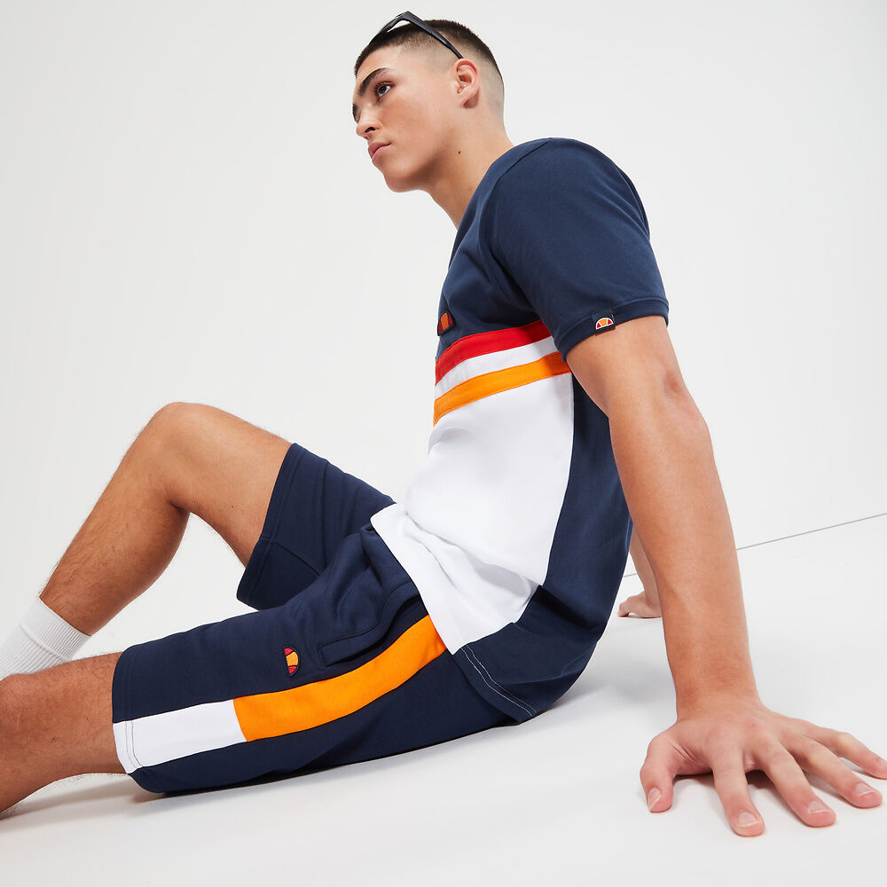 Ellesse Men's Venire Navy Blue Short Sleeve T-Shirt - Casual Comfort Fit for Everyday Wear, Gym & Street Style