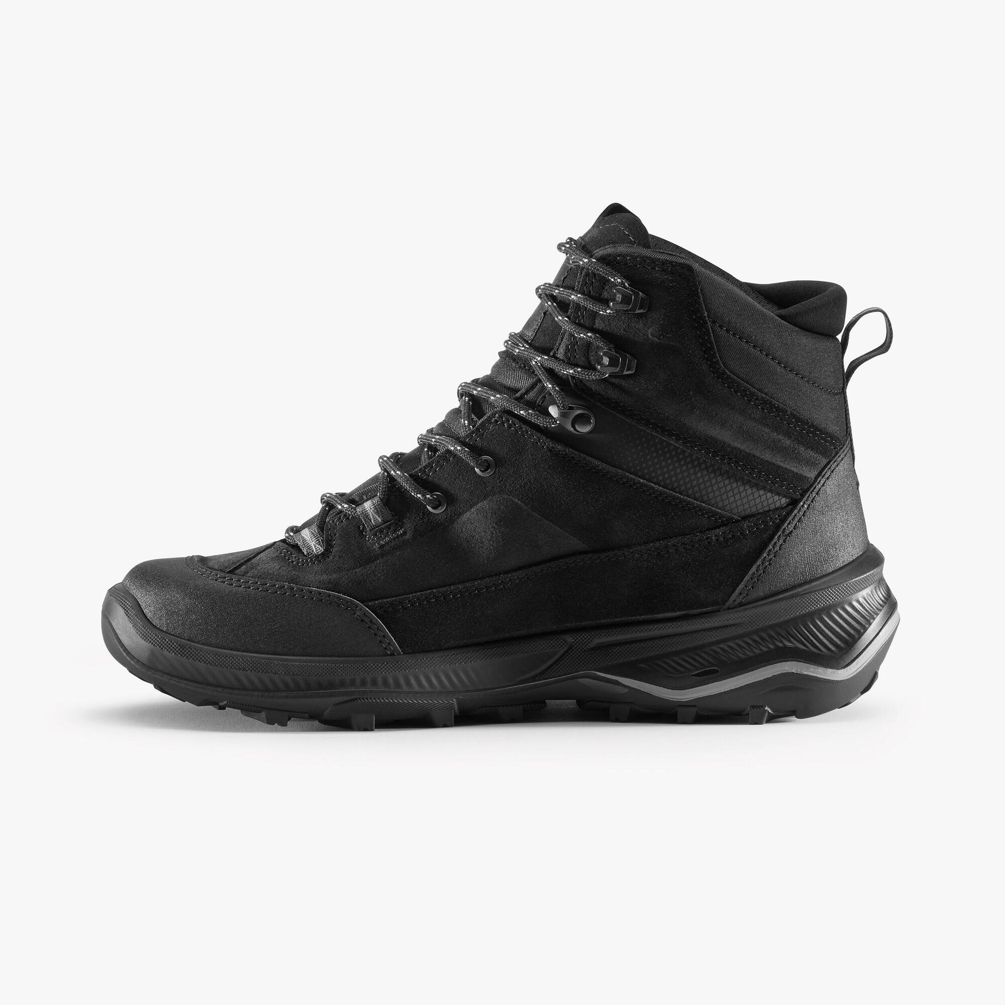 Forclaz Men's MT100 Waterproof Hiking Boots - Lightweight Trekking Shoes for Outdoor Adventures, Mountain Climbing & Trail Walking