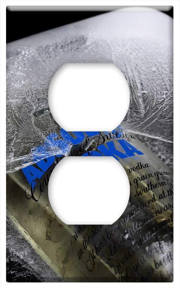 Switch Plate Outlet Cover - Vodka-Themed Frozen Ice Design | Perfect for Bars, Man Caves & Themed Parties
