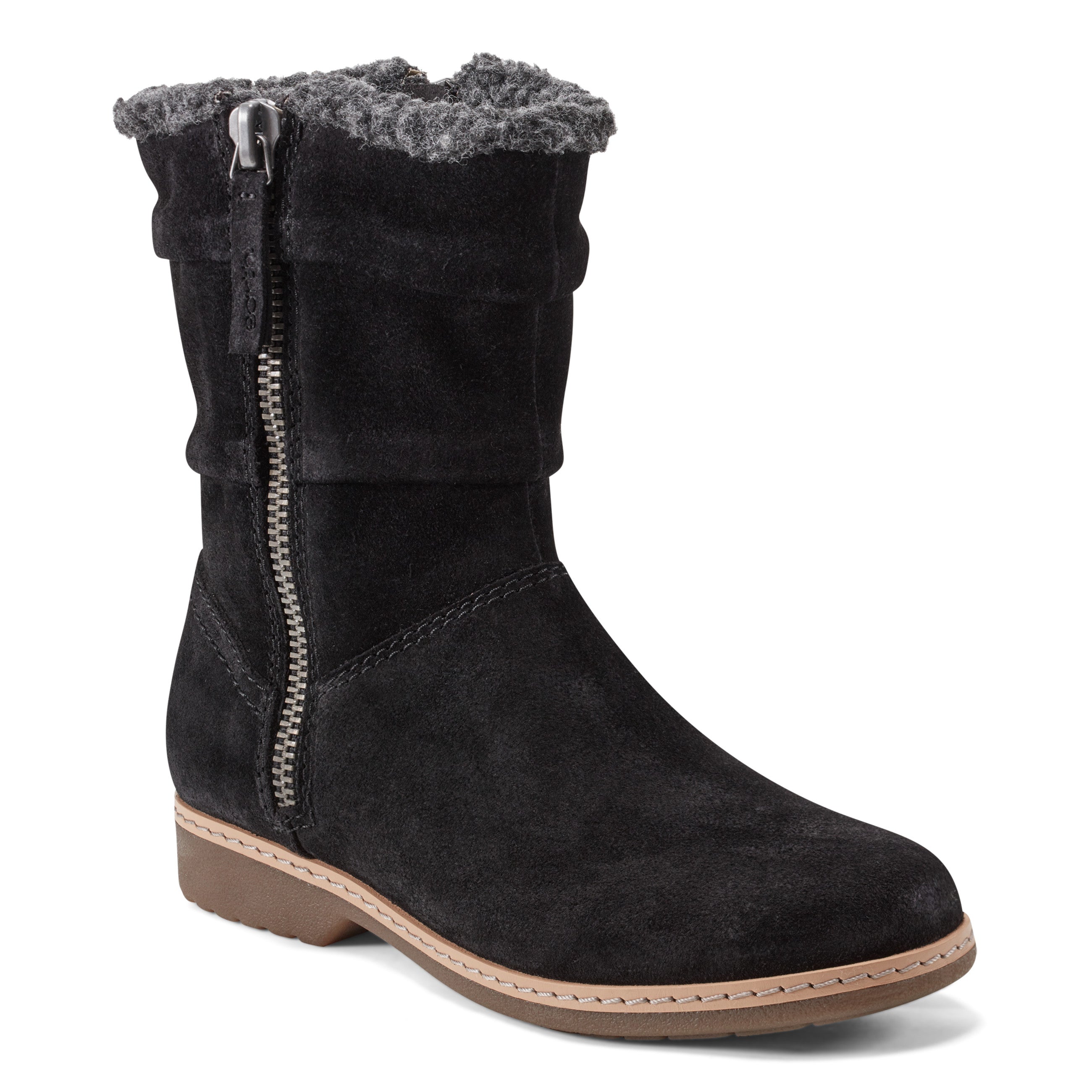 Hyland Waterproof Round Toe Ankle Boots for Women - Comfortable Slip On Casual Shoes for Walking, Hiking & Everyday Wear