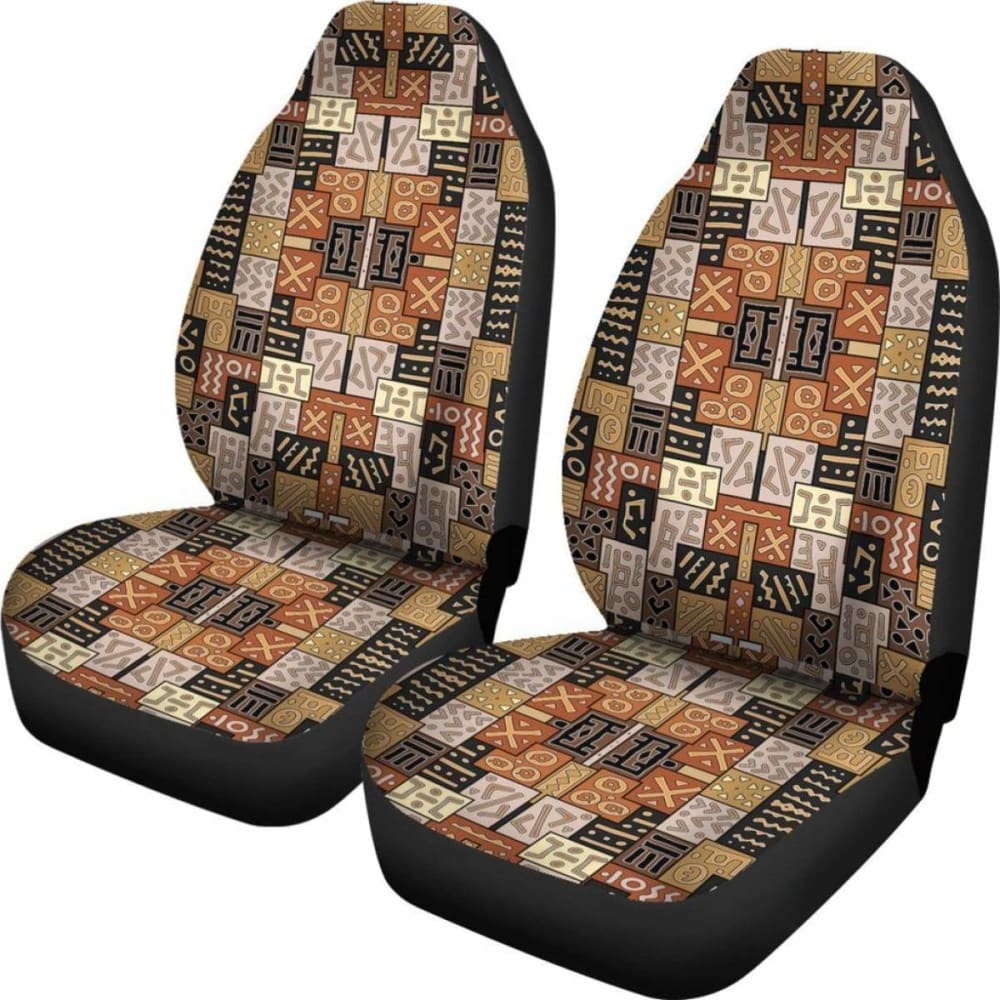African Art Pattern Car Seat Covers - Premium Custom Fit for Cars, SUVs & Trucks - Unique Tribal Design Auto Accessories for Home, Office & Travel Protection