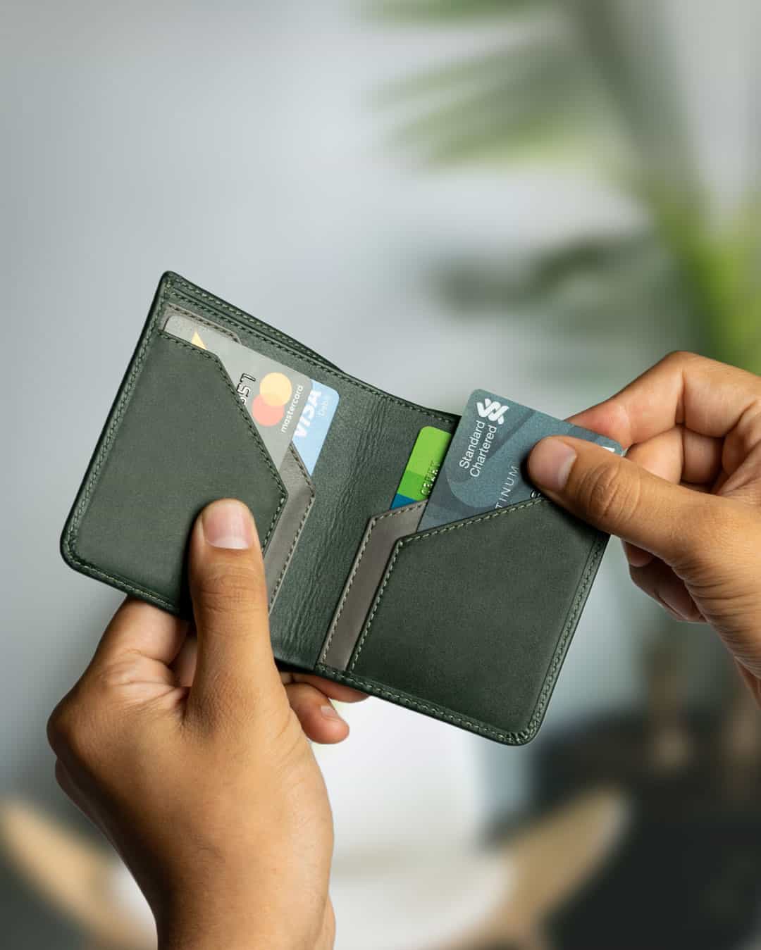 Premium Wave Bifold Wallet for Men - RFID Blocking Leather Wallet with Multiple Card Slots & Cash Pocket - Perfect for Everyday Use, Travel, and Business