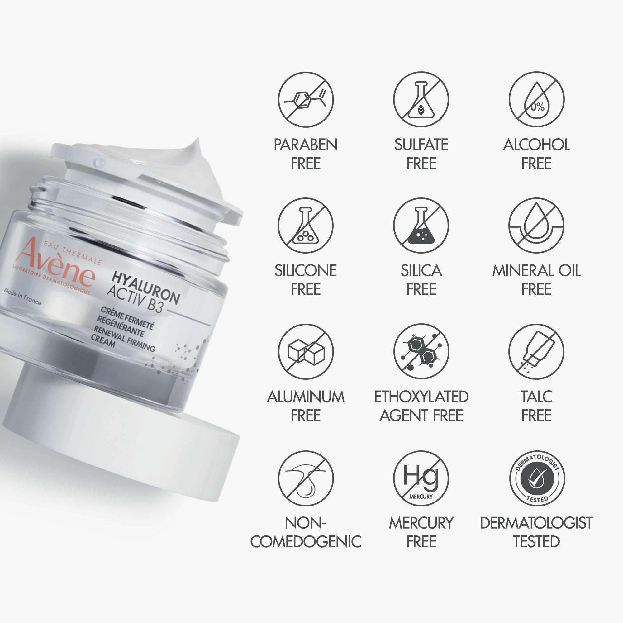 Hyaluronic Acid B3 Renewal Firming Face Cream - Anti-Aging Moisturizer for Wrinkles & Fine Lines - Day & Night Skincare Routine