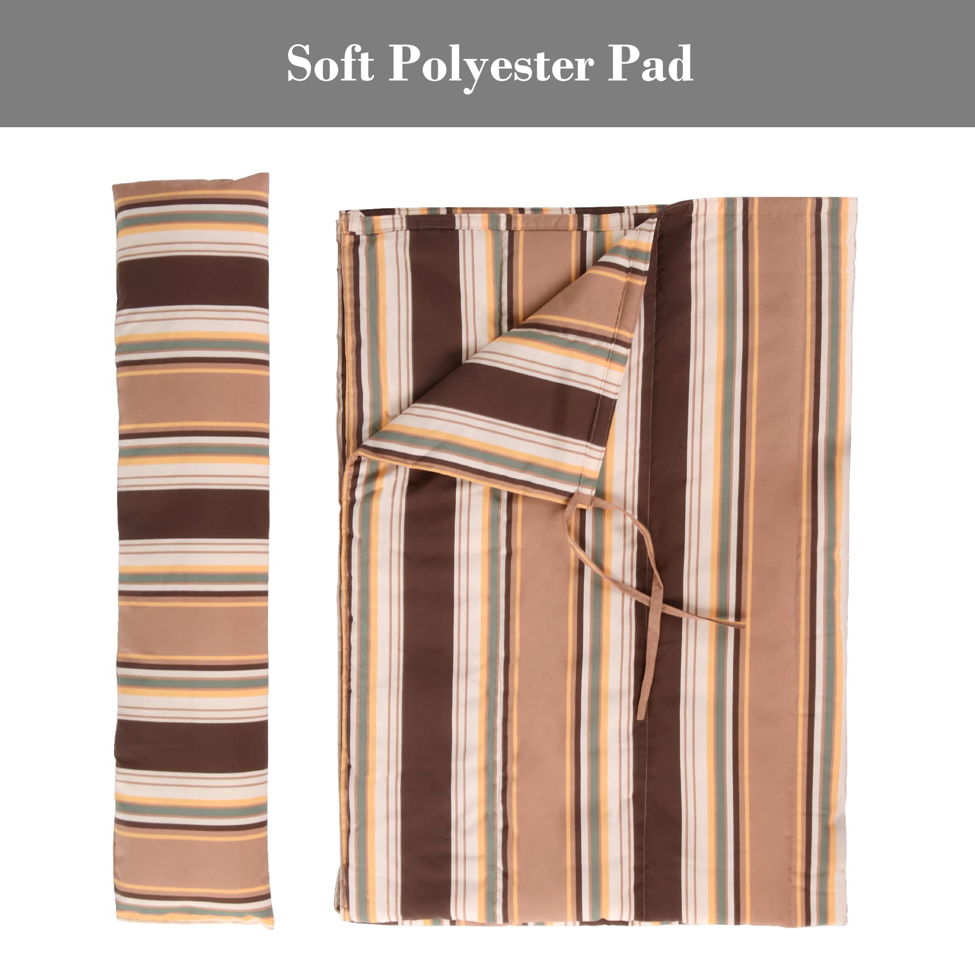 SUNCREAT 2-Person Outdoor Portable Hammock Pad - Lightweight Polyester Camping Hammock Mat for Backpacking, Picnics & Beach - Brown (Perfect for Camping, Travel & Relaxation in Backyard or Park)