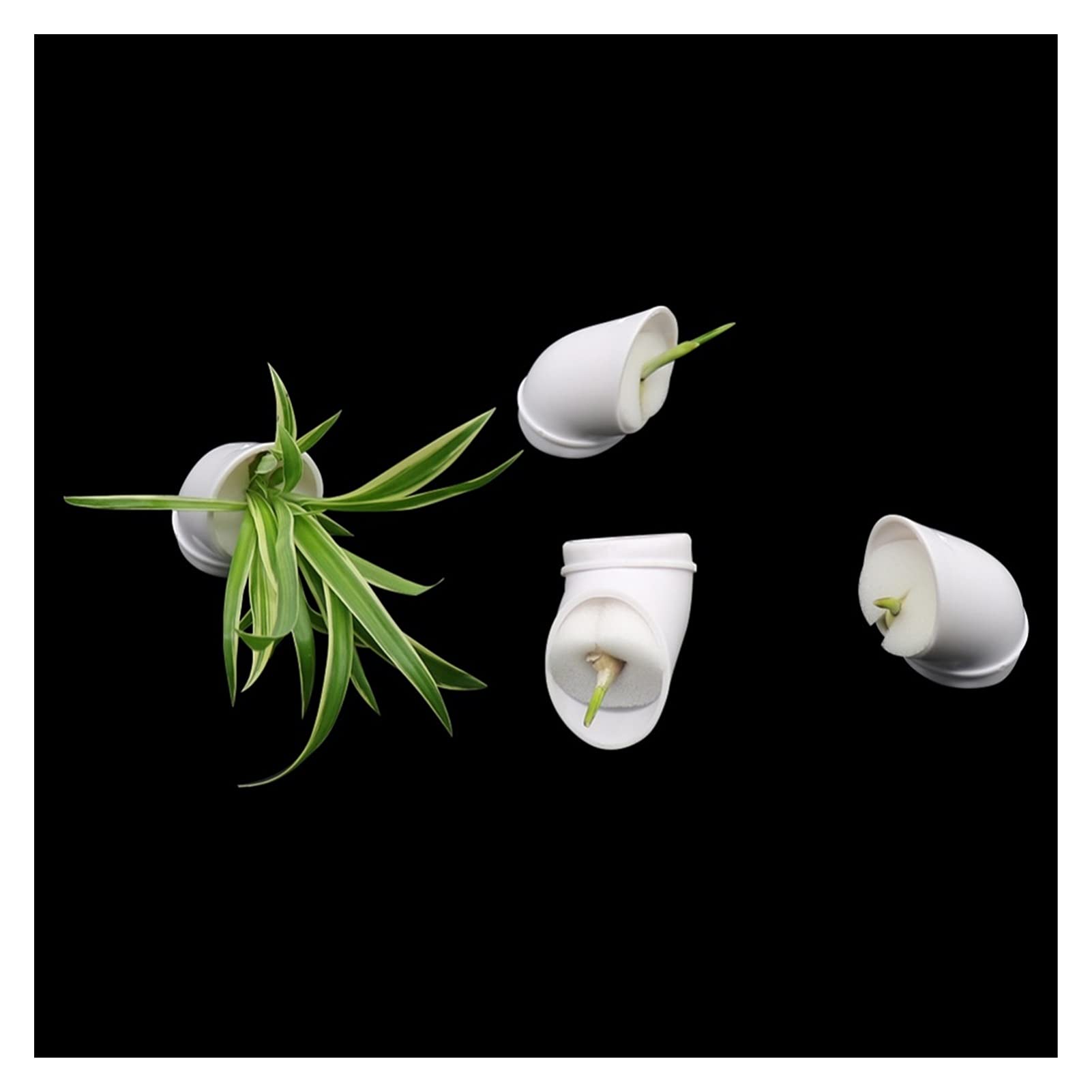 100 Pcs ZJIN Nursery Pots for Hydroponic Planting - DIY Colonization Cups, Flower Containers, Grow Pots for Vertical Tower Gardens - Ideal for Vegetables, Herbs, and Flowers (Includes Pots & Sponges) - Perfect for Indoor Hydroponics, Urban Gardening, and DIY Plant Projects