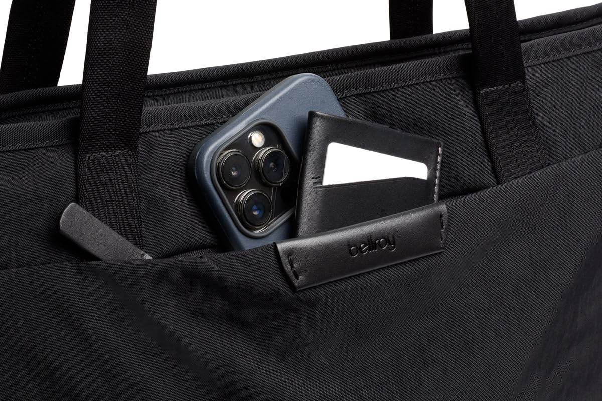 Bellroy Tokyo Tote 15L Laptop Bag - Stylish Raven Shoulder Tote for Work & Travel