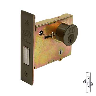 Corbin Russwin DL4117 Classroom Function Mortise Deadlock - Heavy Duty Commercial Grade Lock for Schools, Offices & Institutional Buildings | Secure & Durable Door Locking Solution