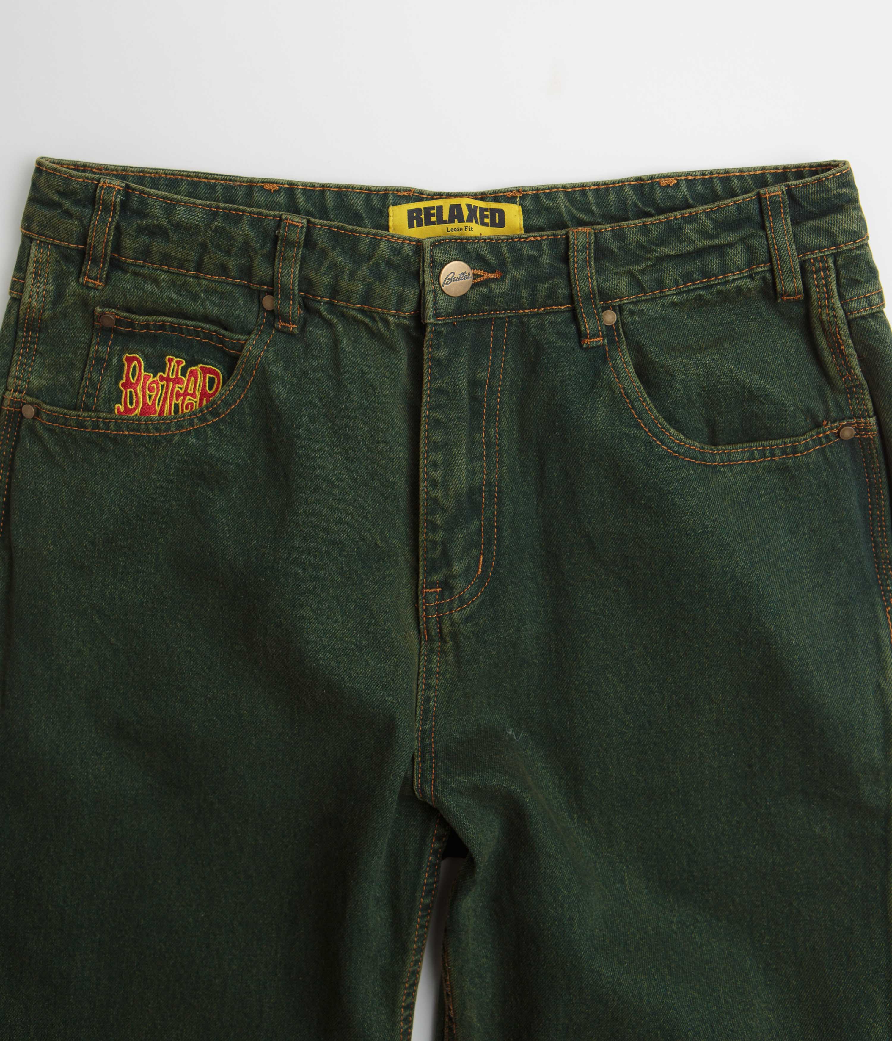 Butter Goods Tour Jeans - Army Wash Denim Pants for Men | Casual Streetwear & Travel Outfits