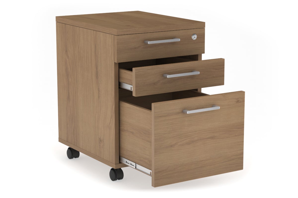 Lockable Mobile Pedestal with File Drawers - Laminate Office Storage Cabinet for Files & Supplies | Perfect for Home Office, Classroom & Workplace Organization