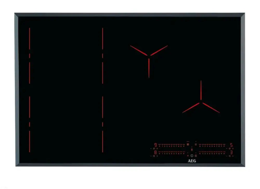 AEG IPE84571FB 80cm 4 Zone Black Induction Cooktop - Fast Heating, Energy Efficient Stove for Modern Kitchens | Perfect for Home Cooking, Entertaining & Professional Chefs