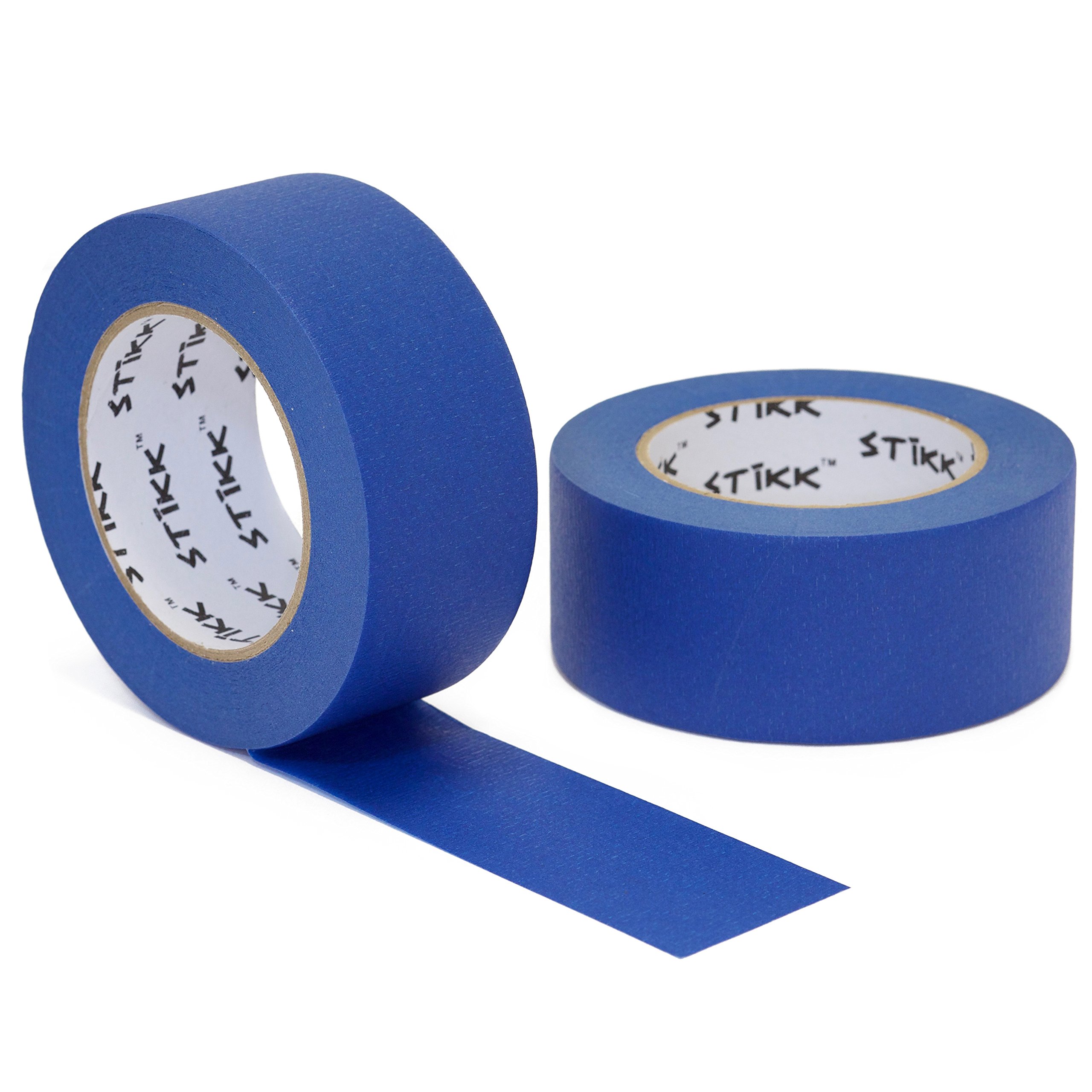 Stikk Painters Tape - 2 Pack Blue Painter's Tape, 2 Inch x 60 Yards - Residue-Free Masking Tape for Walls, Edges, Trim & Ceilings - Perfect for DIY Painting Projects, Home Renovation & Crafting