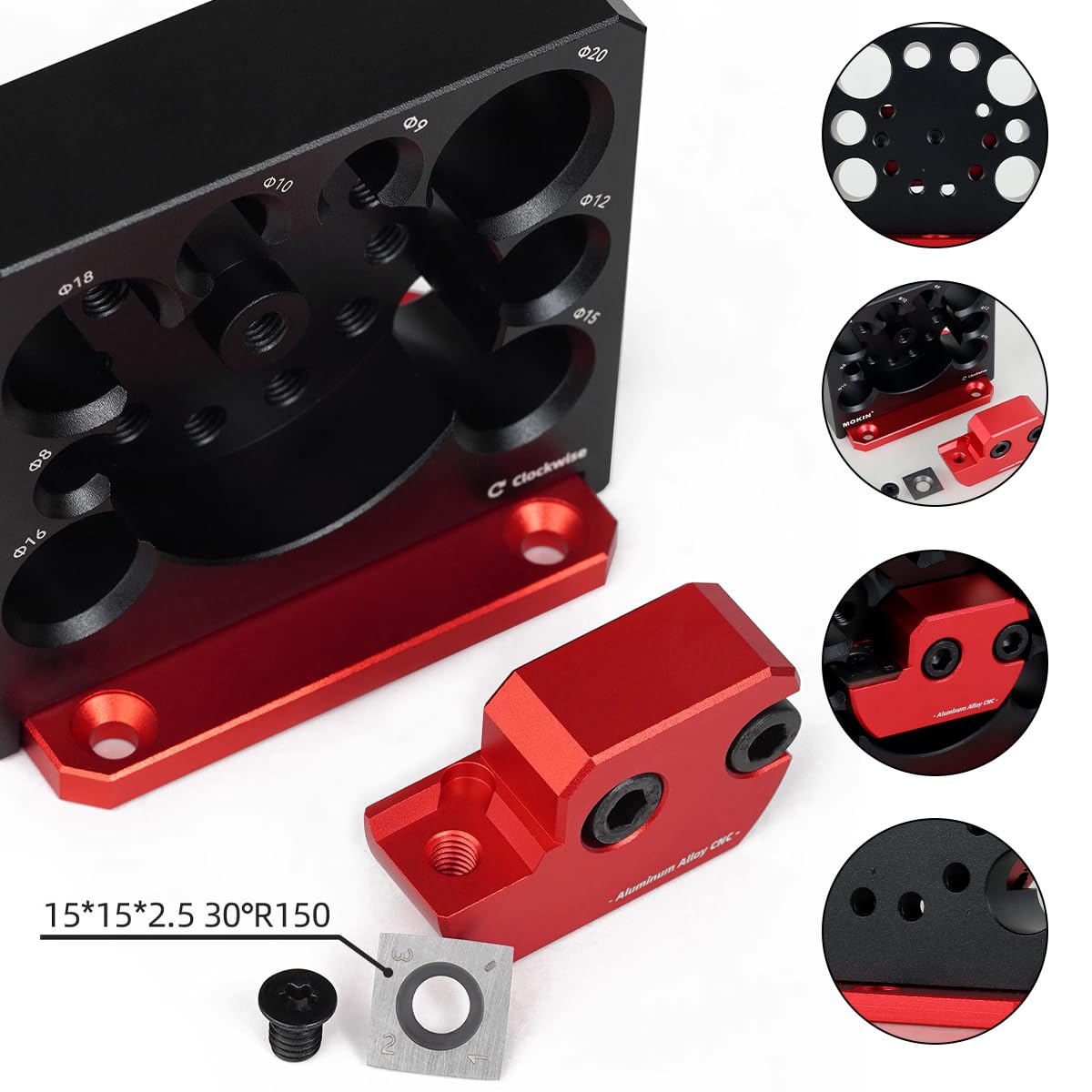 6Pcs Adjustable Dowel Maker Jig Kit - Metric 8mm to 20mm with Carbide Blade for Electric Drill, Woodworking Round Rod Milling Tool | Perfect for DIY Wooden Rods, Sticks & Furniture Making Projects