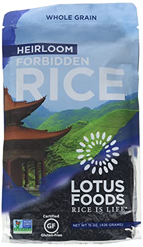 Organic Forbidden Rice by Lotus Foods - 15oz | Premium Black Rice for Healthy Meals, Salads & Asian Cuisine