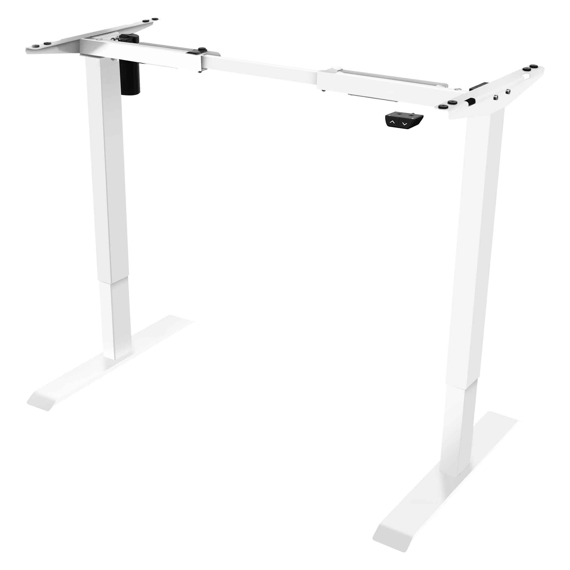 Single Motor Adjustable Sit Stand Desk Frame - 70kg Heavy Duty Weight Capacity, White (DH64) for Home Office & Workspace Ergonomics