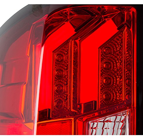 Red LED Tube Tail Brake Lights Compatible with 2014-2018 Chevy Silverado 1500 & 2015-2019 Silverado 2500/3500HD - Upgrade Your Truck's Rear Lighting for Enhanced Safety & Style