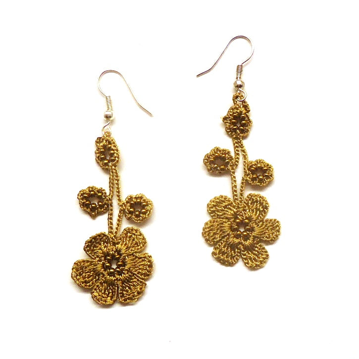 Pansy Earrings - Elegant Gold Floral Earrings for Women | Perfect for Weddings, Parties & Everyday Wear