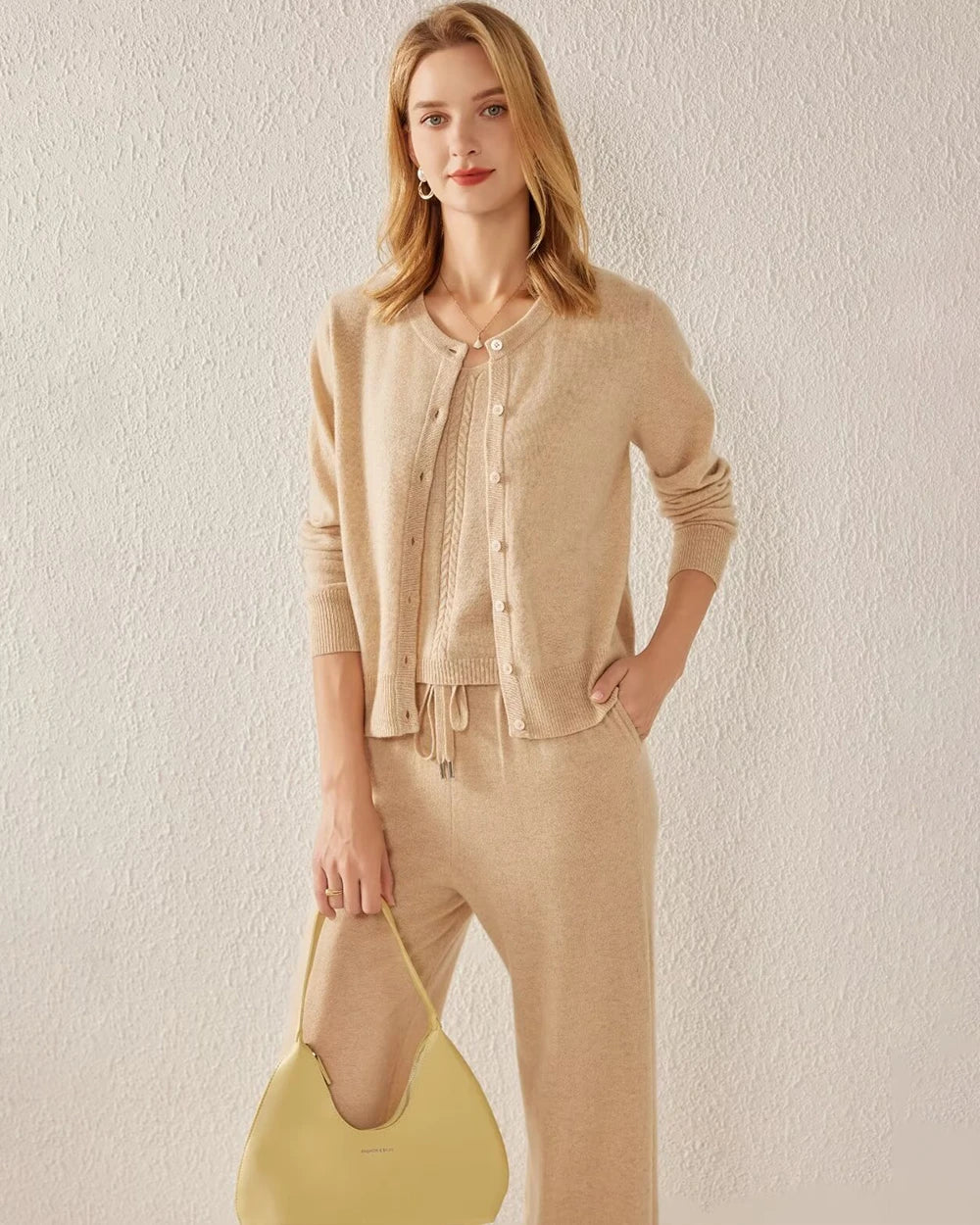 Luxury Cashmere Cardigan for Women - Soft & Warm Knit Sweater - Perfect for Fall & Winter Outfits, Office Wear & Cozy Evenings