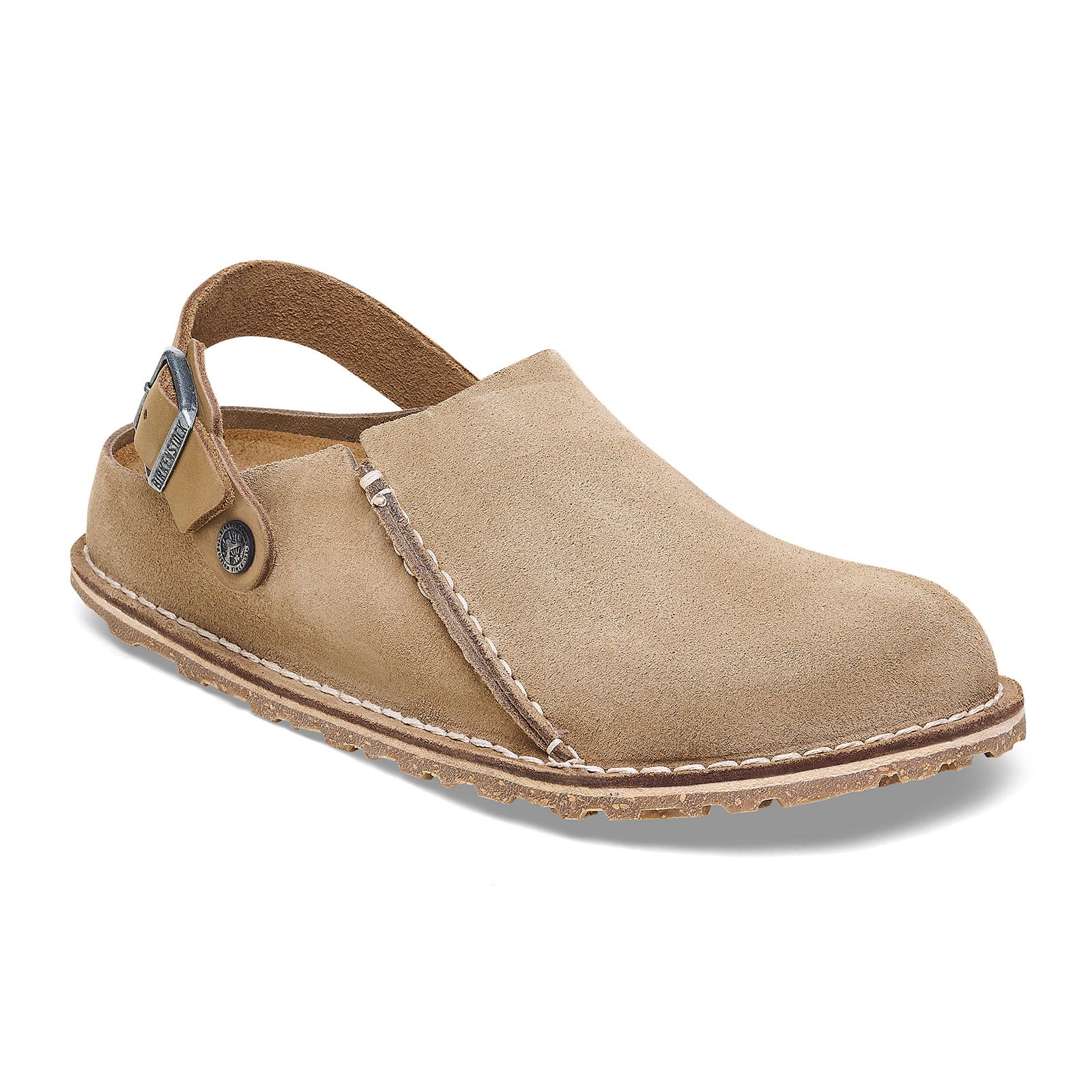 Birkenstock Lutry Men's Suede Slippers - Comfortable Gray Taupe House Shoes for Indoor & Outdoor Wear | Perfect for Relaxing at Home, Running Errands, or Traveling