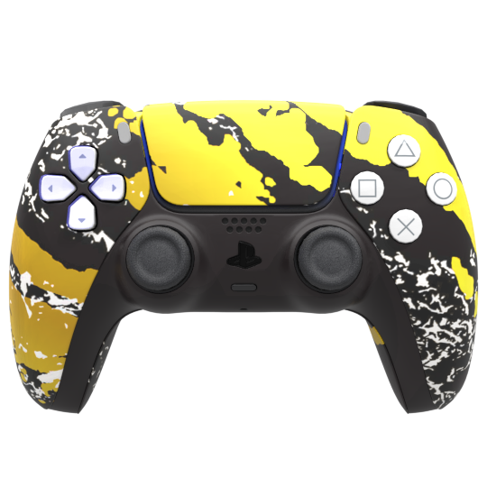 Chrome Gold Splatter Skin Decal for PS5 Console & Controllers - Premium Vinyl Wrap for Custom Gaming Setup | Perfect for Gaming Rooms & Esports Tournaments