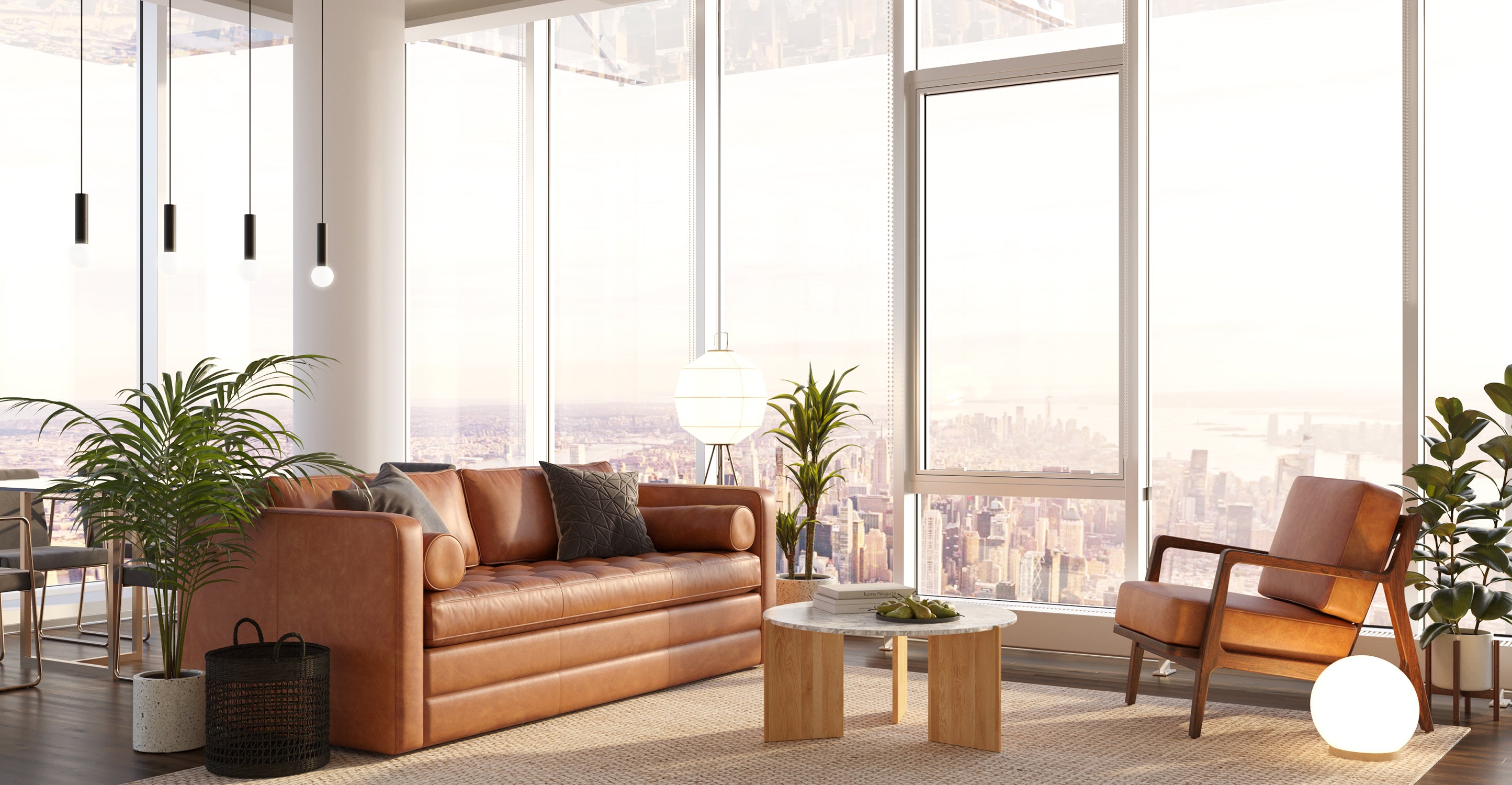Napa 82 Leather Pull Out Convertible Sleeper Sofa - Premium Genuine Leather Sectional Couch with Chaise Lounge for Living Room, Bedroom & Guest Room | Perfect for Small Spaces, Apartments & Home Theater