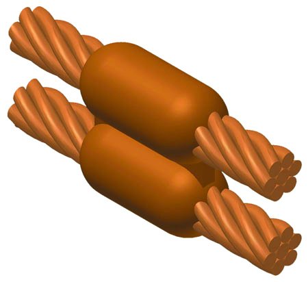 Erico Cadweld Cable to Cable Parallel Splice - High-Performance Electrical Connector for Underground & Utility Power Lines | Ideal for Industrial, Construction & Utility Applications