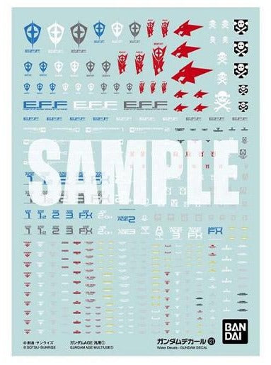 Bandai Gundam AGE Series #121 Water Slide Decals for Mobile Suit Model Kits - Perfect for Customizing Gundam AGE-1, AGE-2 & AGE-3 Model Kits