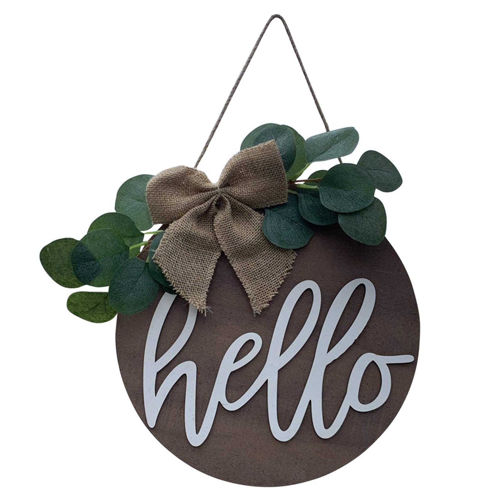 Floral Hanging Decor for Home & Garden - Christmas Wreath & Welcome Sign