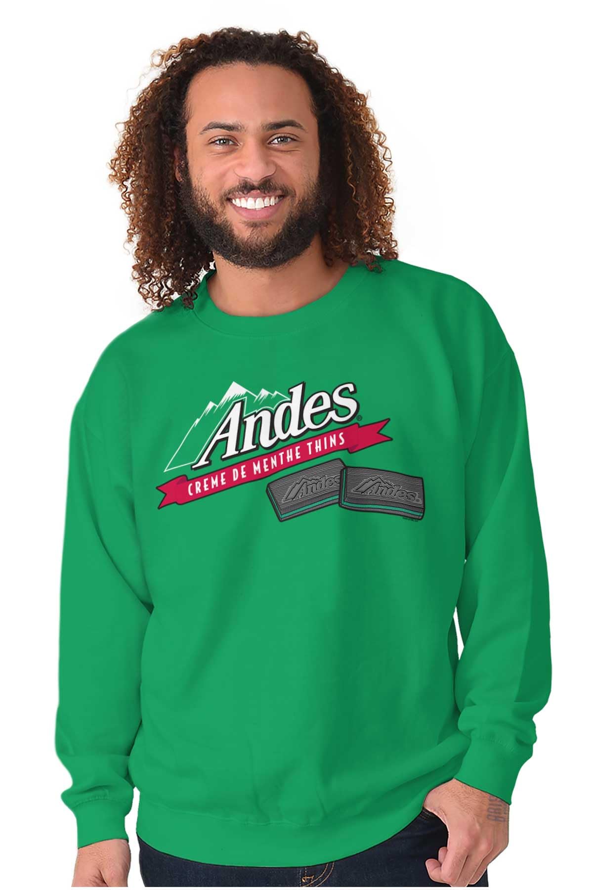 Brisco Brands Andes Chocolate Mints Original Logo Unisex Sweatshirt | Soft Cotton Pullover for Men & Women | Perfect for Casual Wear, Gifts & Holiday Outfits