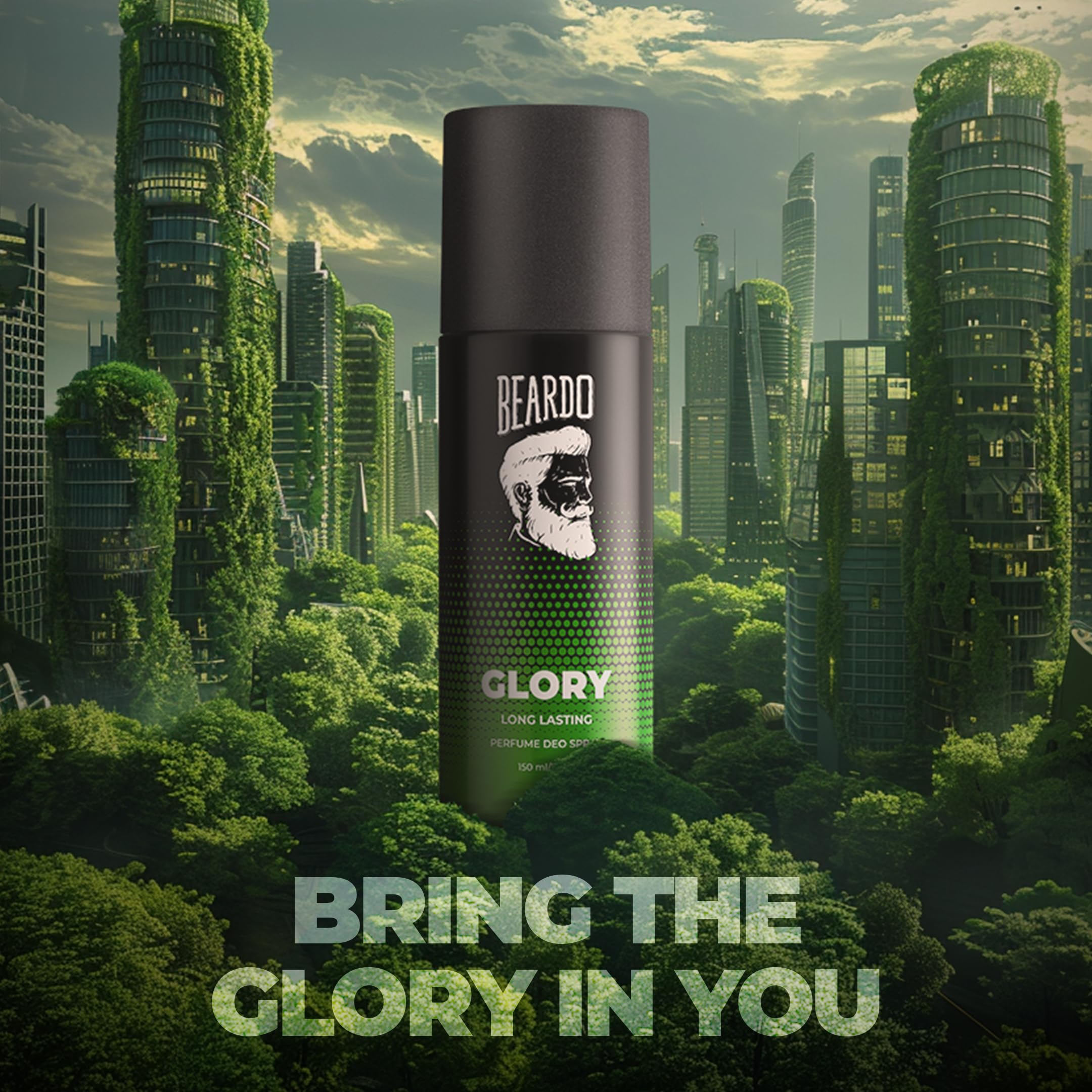 Beardo Glory & Whisky Smoke Bourbon Cologne Body Spray Set of 2 - Long Lasting Fougere Aromatic Deodorant for Men - Perfect Gift for Brother & Friends - Ideal for Date Night, Office & Special Occasions