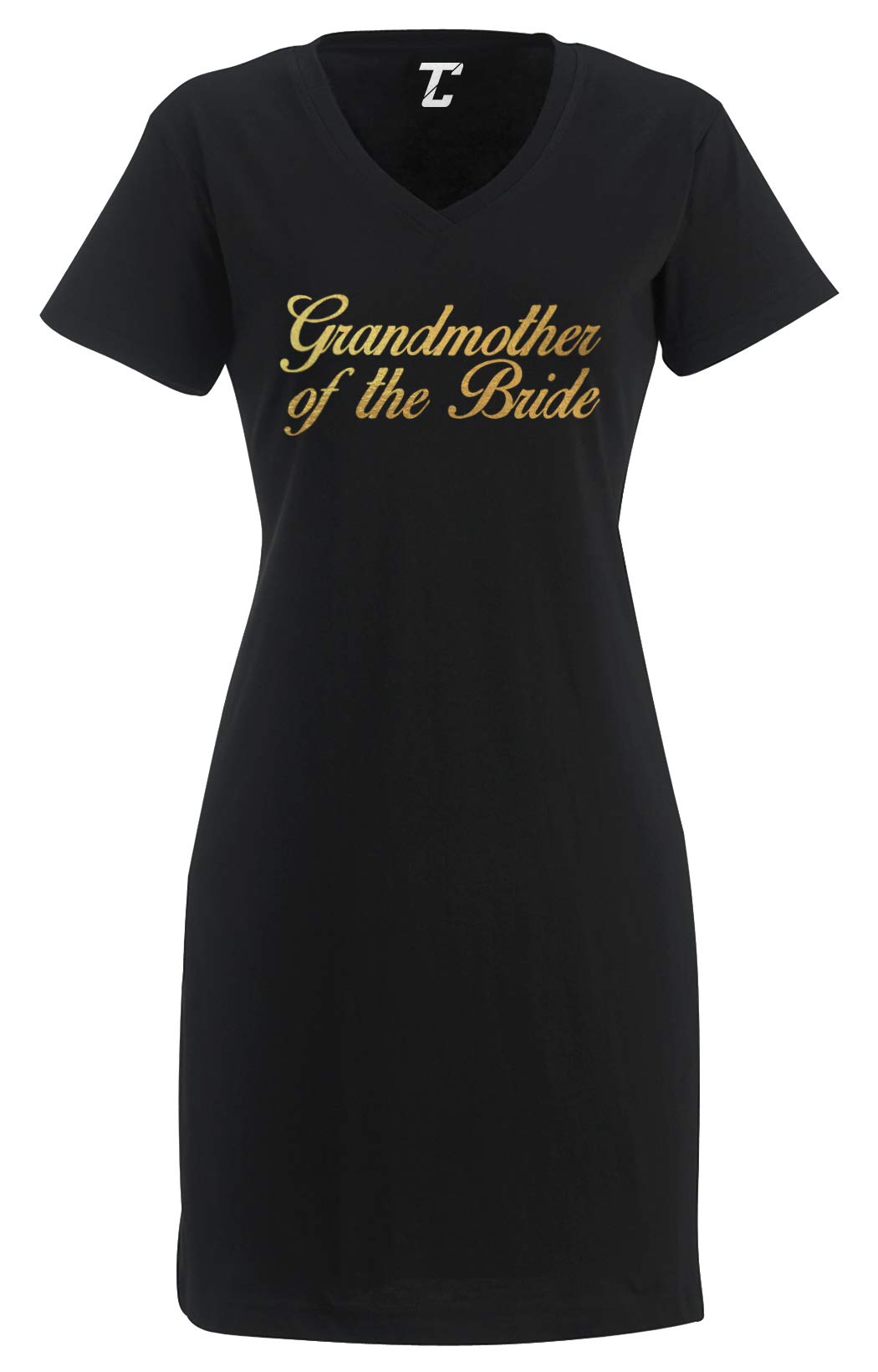 Tcombo Gold Bridal Party Nightshirt for Women - Elegant Wedding, Bachelorette & Bridal Shower Outfit - Perfect for Pre-Wedding Celebrations & Girls' Night Out