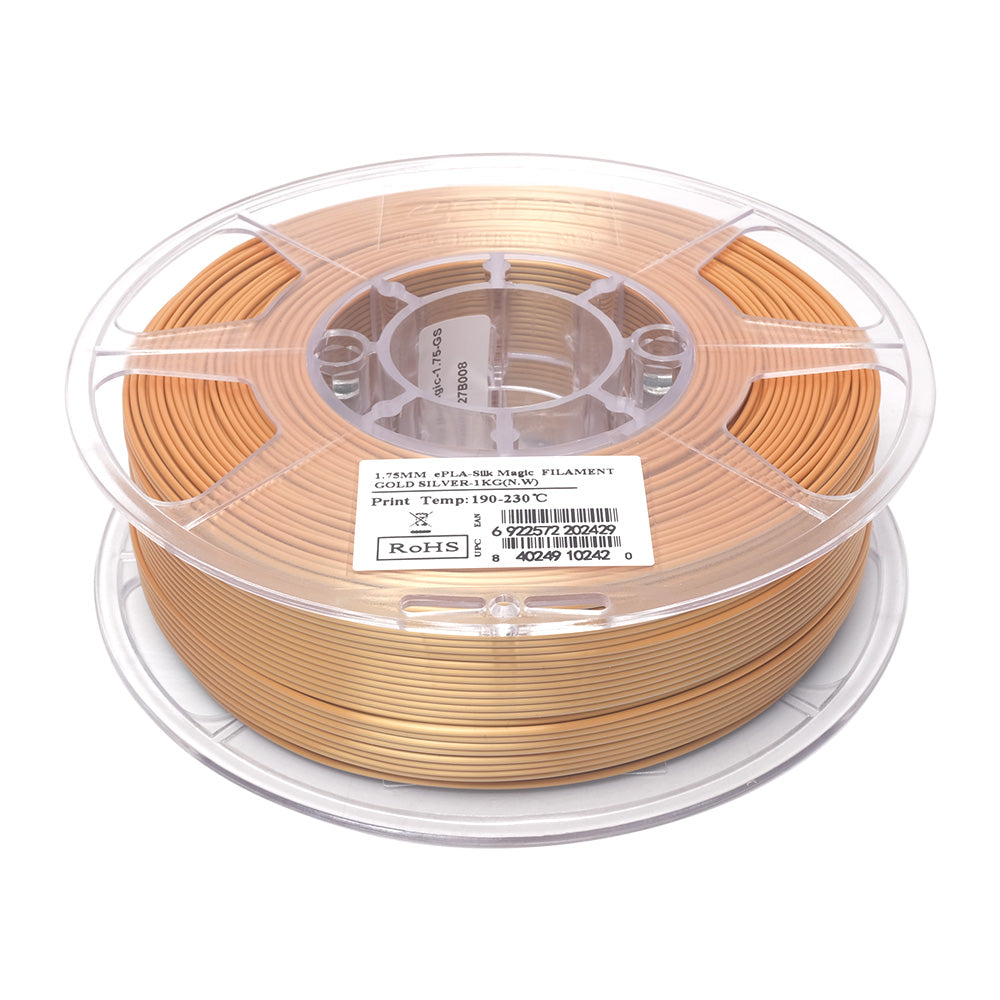 eSun eSilk Magic PLA Filament 1.75mm 1kg Spool - High Gloss Silk 3D Printer Filament for Smooth Prints - Perfect for Cosplay, Jewelry & Decorative Models
