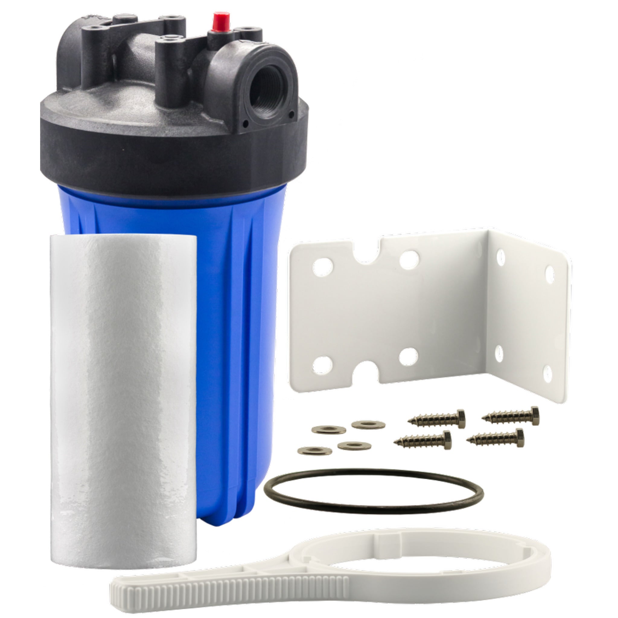 Big Blue Water Filter Housing Kit with 10 Cartridge - 5 Micron Sediment Filter for Clean Water | Easy Installation & Durable Design | Perfect for Home, Commercial & Industrial Use | Whole House Water Filtration System
