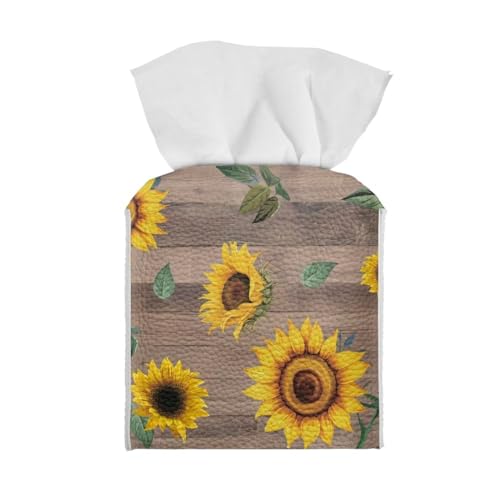 Sunflower Rustic Wood Grain