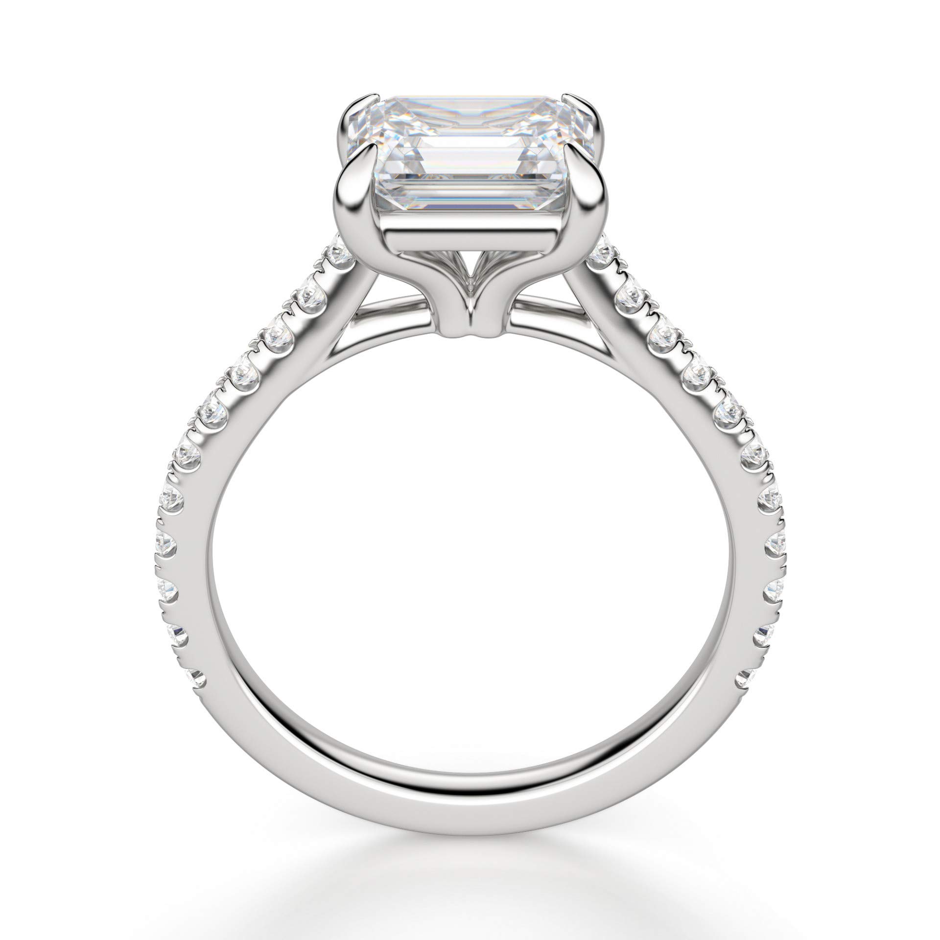 3 CT Emerald Cut Moissanite Engagement Ring Set for Women - Vintage Halo Wedding Band, Anniversary Solitaire Promise Ring in Sterling Silver - Perfect for Proposals, Bridal Jewelry & Special Occasions