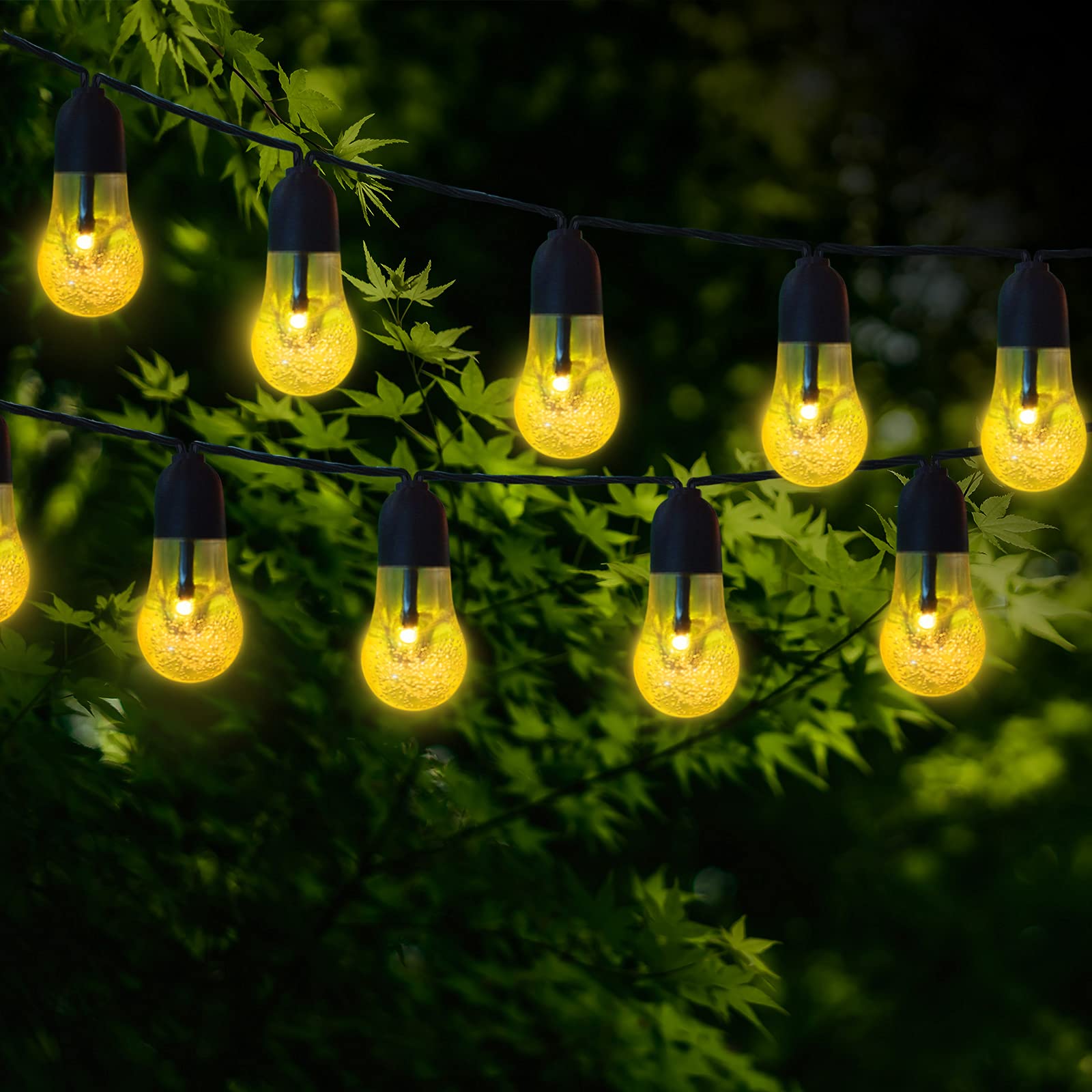 Solar Powered Gazebo String Lights - 23Ft Waterproof Outdoor Solar Lights with 8 Lighting Modes for Patio, Yard, Porch & Christmas Decor | Perfect for Garden Parties, Backyard Weddings & Holiday Lighting