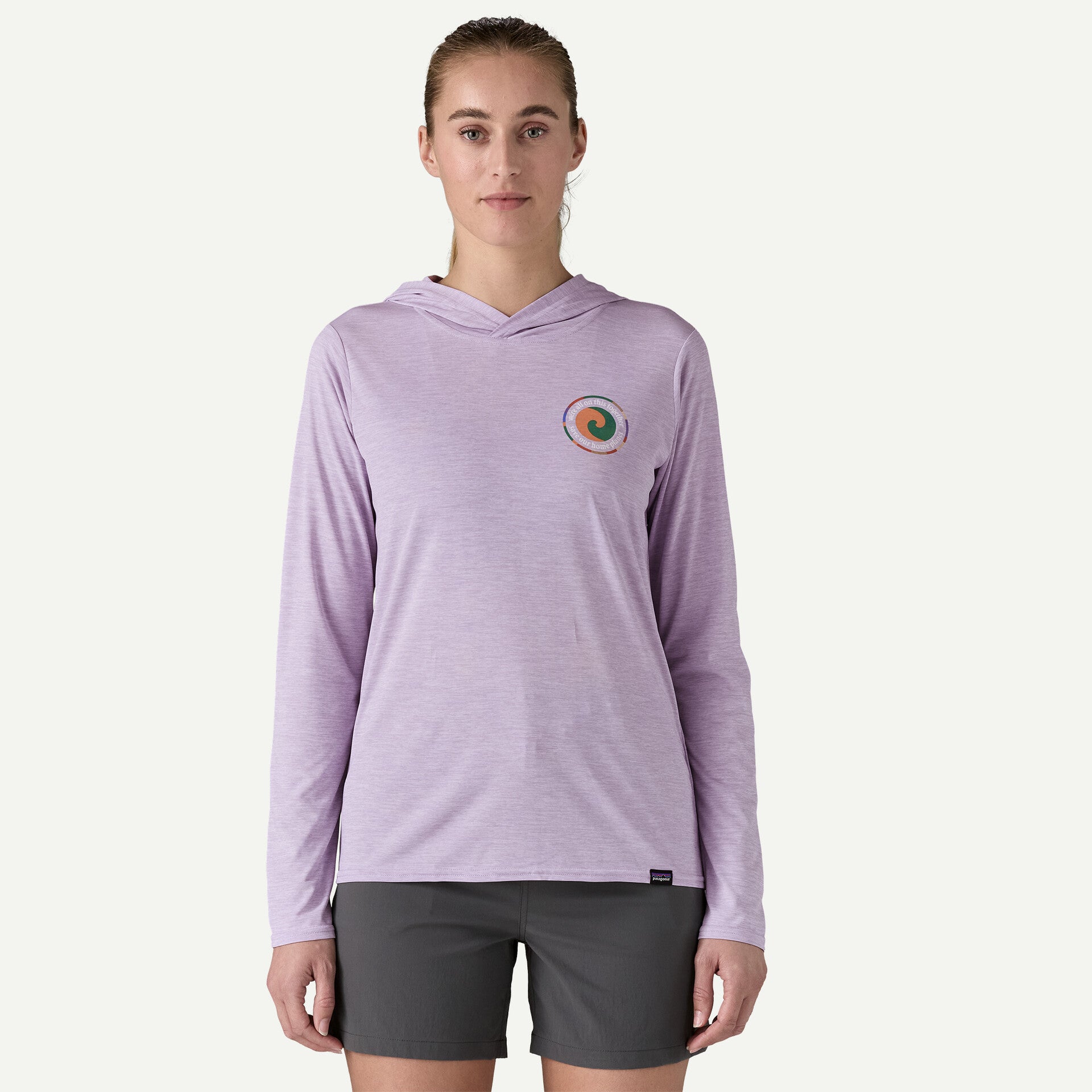 Capilene® Cool Daily Graphic Hoody for Women - Lightweight & Breathable Hooded Sweatshirt - Perfect for Hiking, Running & Outdoor Activities