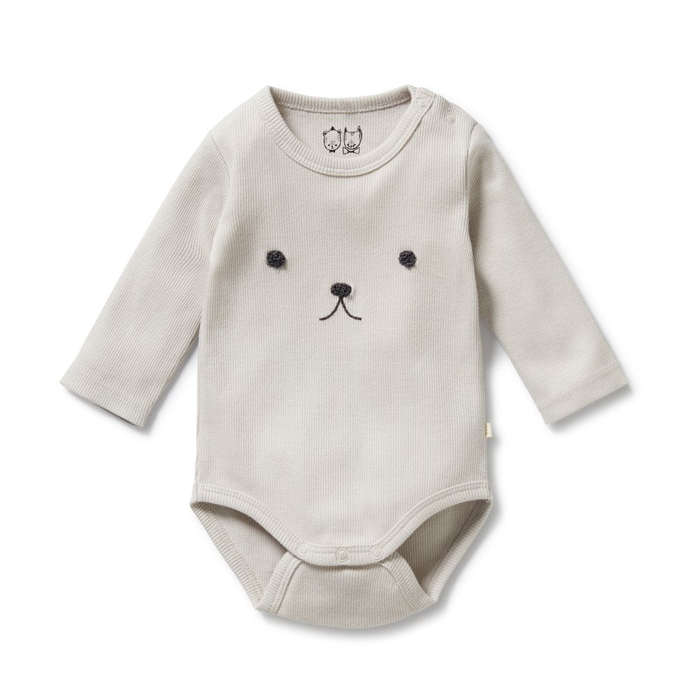 Organic Cotton Ribbed Long Sleeve Bodysuit for Women - Soft Comfortable Layering Piece for Fall & Winter | Perfect for Casual Wear, Nursing, and Maternity Outfits