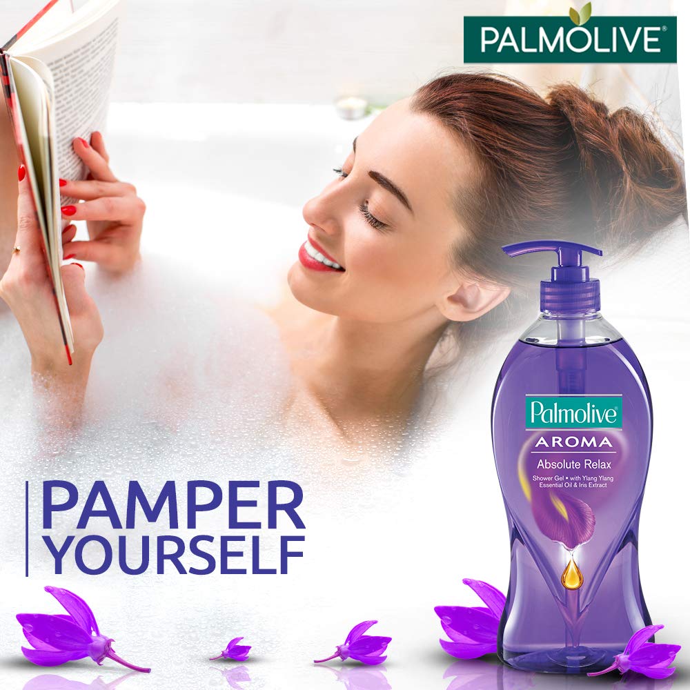 **Palmolive Luminous Oils Invigorating Body Wash with 100% Natural Macadamia Oil & Aroma Absolute Relax Shower Gel, 750ml Pump – Hydrating & Refreshing for Daily Skincare & Spa-Like Bath Experience**
