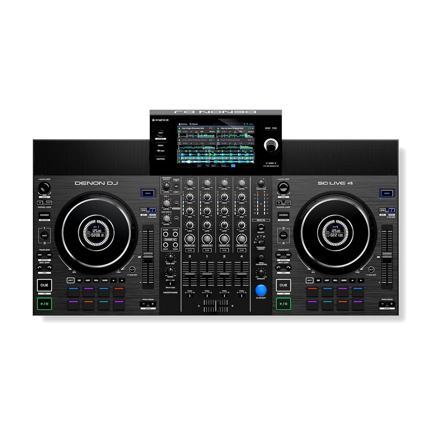 Denon DJ SC Live 4 Standalone DJ Controller - Professional Performance System for Live Shows & Music Production | Perfect for Clubs, Parties & Home Studios