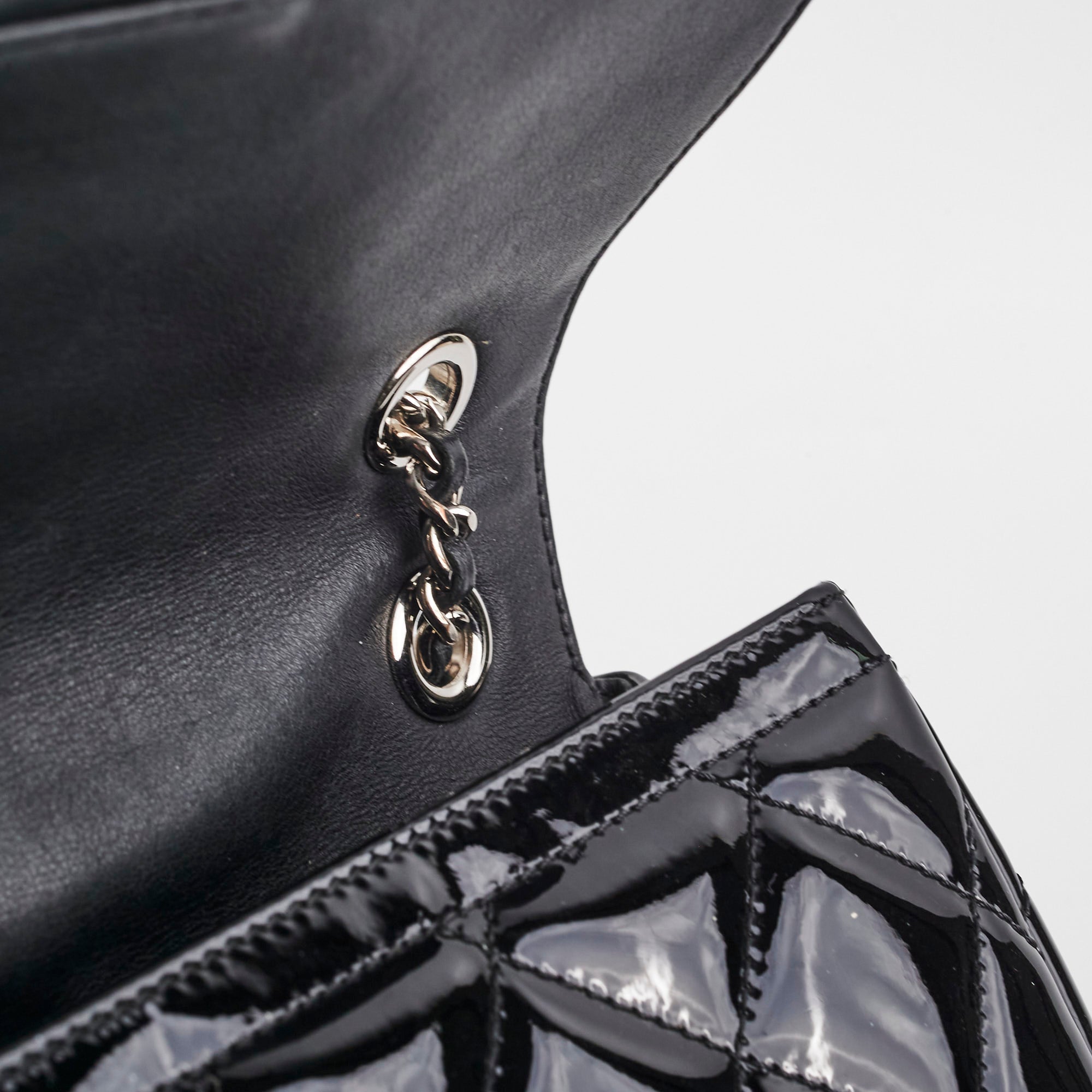 Chanel Patent Leather Seasonal Flap Bag Black - Luxury Designer Handbag for Women, Perfect for Evening Parties & Special Occasions