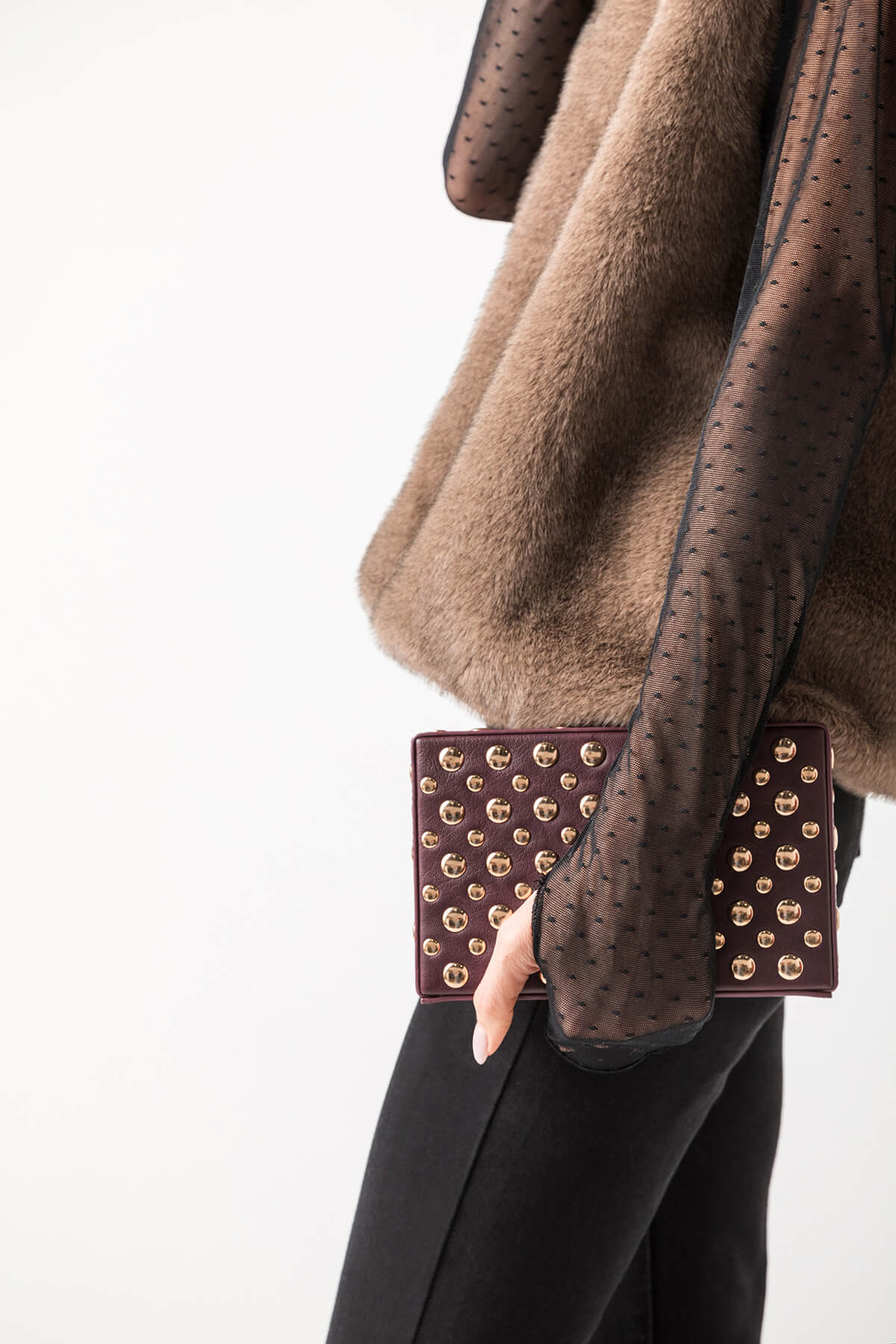 Stylish Urban Expression Desi Studded Clutch Purse for Women - Perfect for Evening Parties, Weddings & Special Occasions