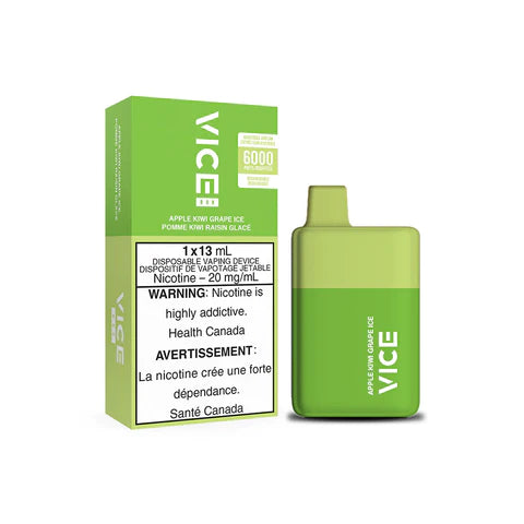Apple Kiwi Grape Ice Vape Box - Refreshing Fruit Flavored Disposable Vape Pen for All-Day Use - Perfect for Travel, Parties, and Relaxation