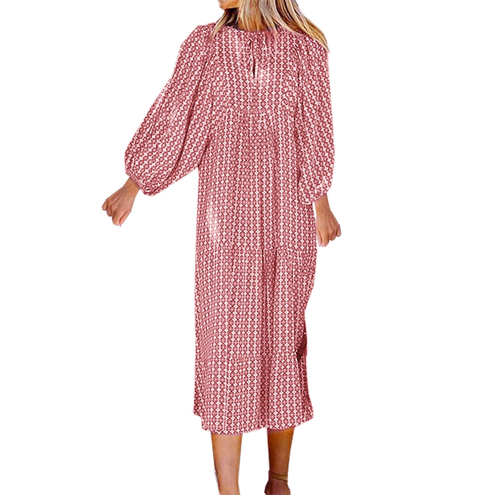 Boho Dress for Women - Flowy Puff Sleeve Maxi Sundress | Summer Beach Dress, Casual Fashion Dress | Perfect for Vacations, Music Festivals & Date Nights