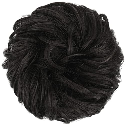 Large Curly Hair Bun Scrunchie Extension - Perfect for Ponytails, Updos & Everyday Hairstyles