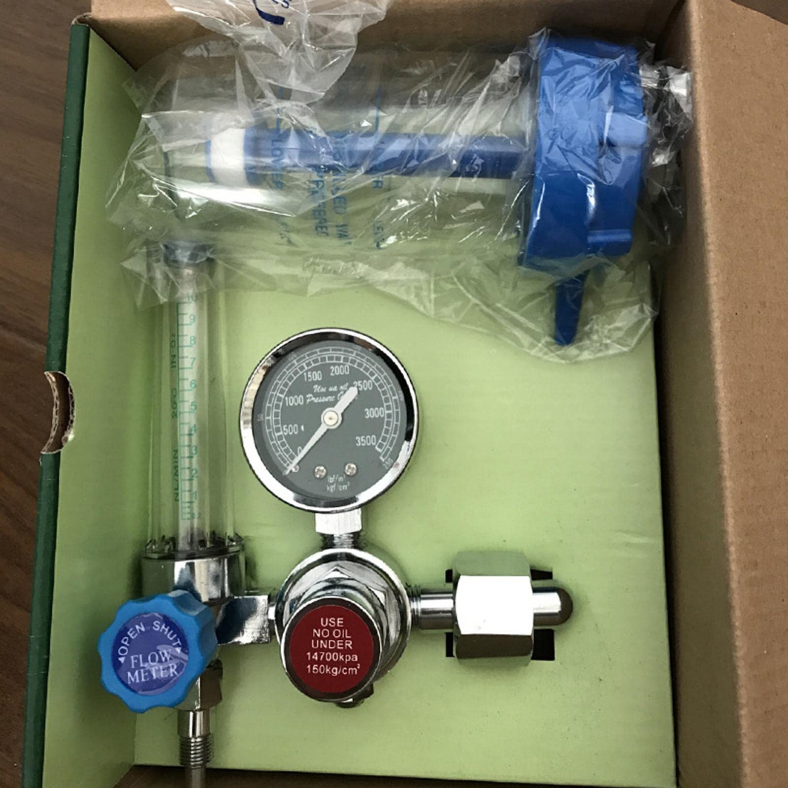 CALANDIS® Buoy Type Oxygen Regulator with Flow Meter 0-10L/min - Medical Oxygen Therapy for Home Use, COPD, Asthma & Emergency Care