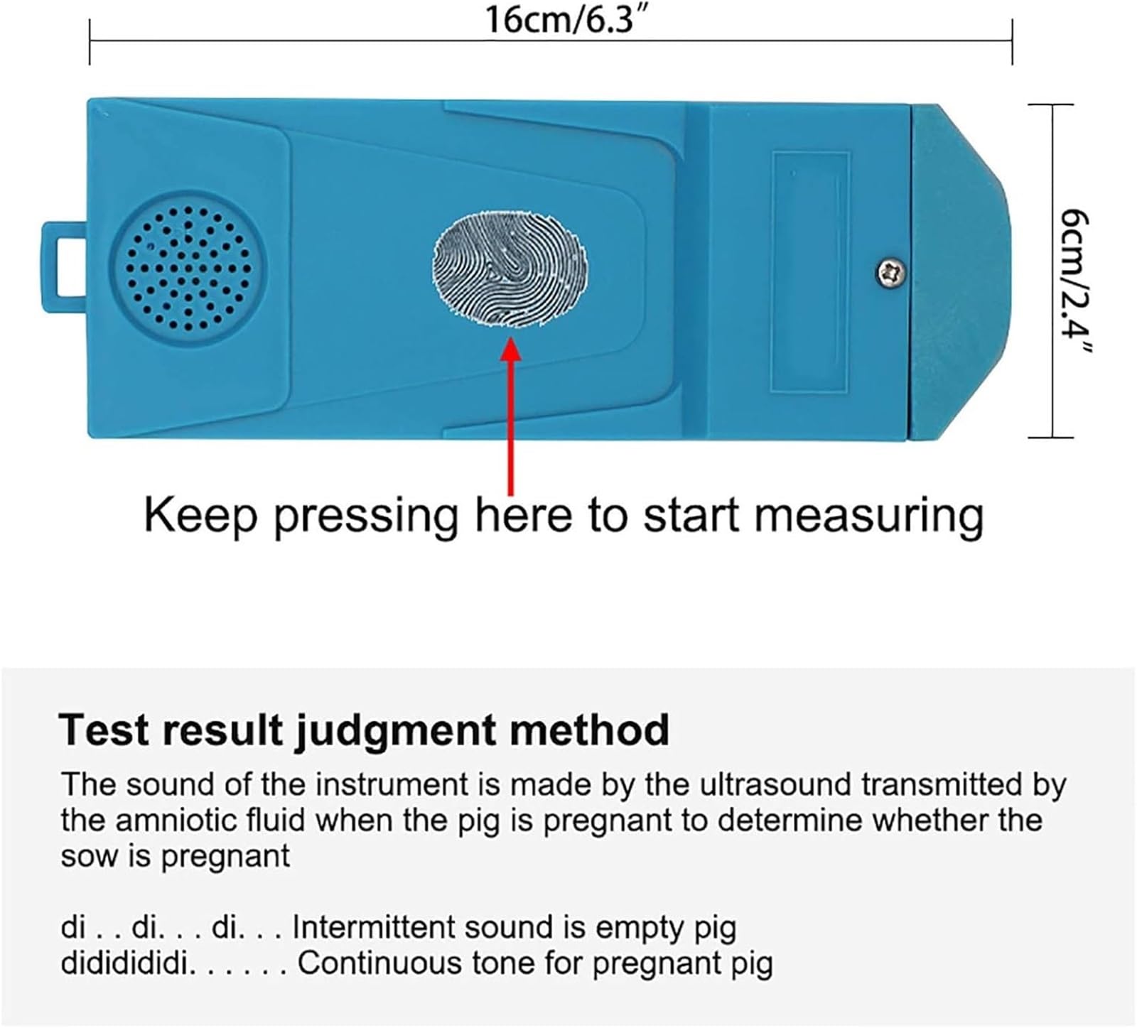 Veterinary A-Ultrasound Scanner - 360° Waterproof Probe with Sound Alert for Pregnancy Testing in Pigs, Sheep & Mammals | Perfect for Livestock Breeding, Animal Health Monitoring & Veterinary Clinics