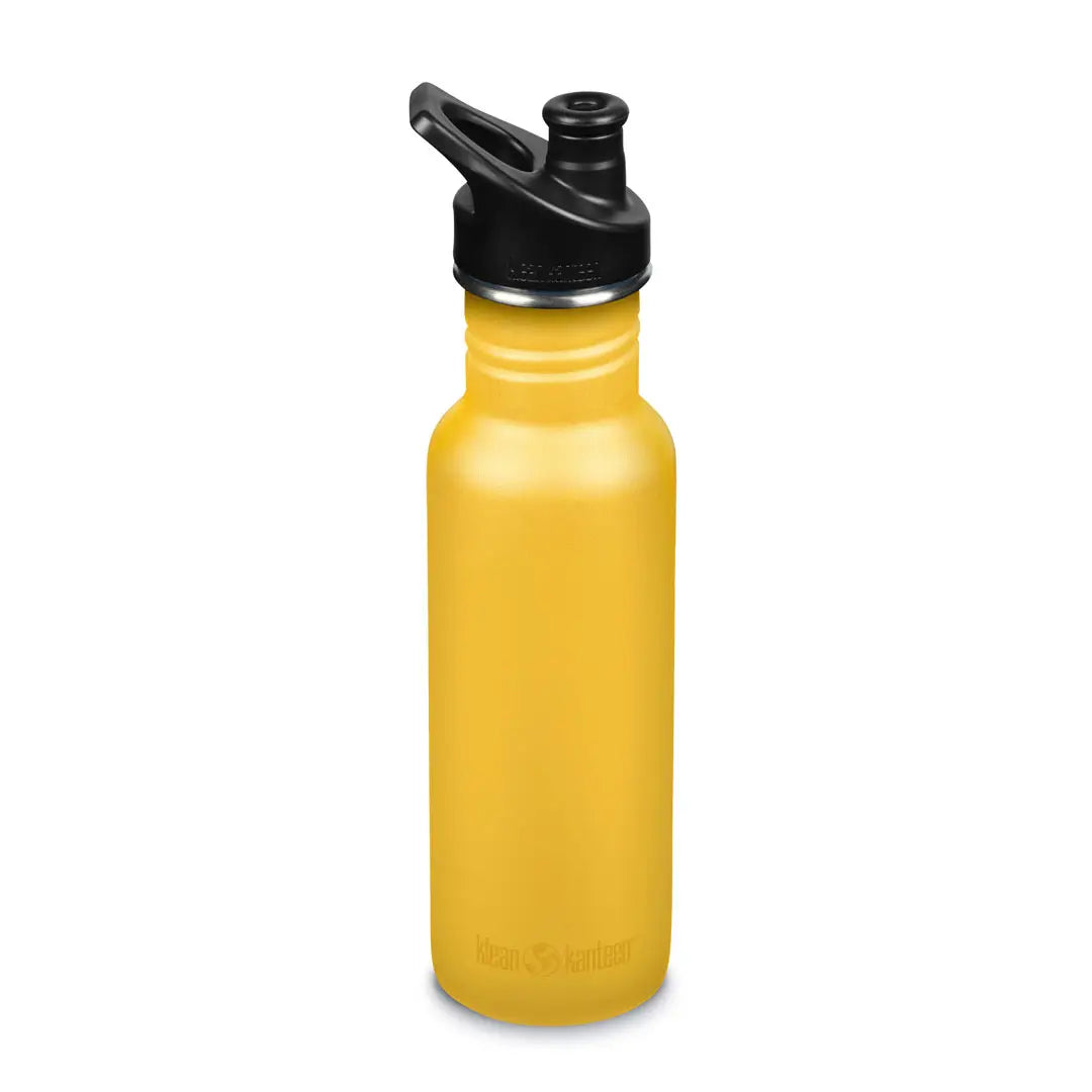 Klean Kanteen Classic 18oz Stainless Steel Water Bottle with Sports Cap - Leakproof, BPA-Free, Eco-Friendly Reusable Water Container for Hiking, Gym & Outdoor Activities