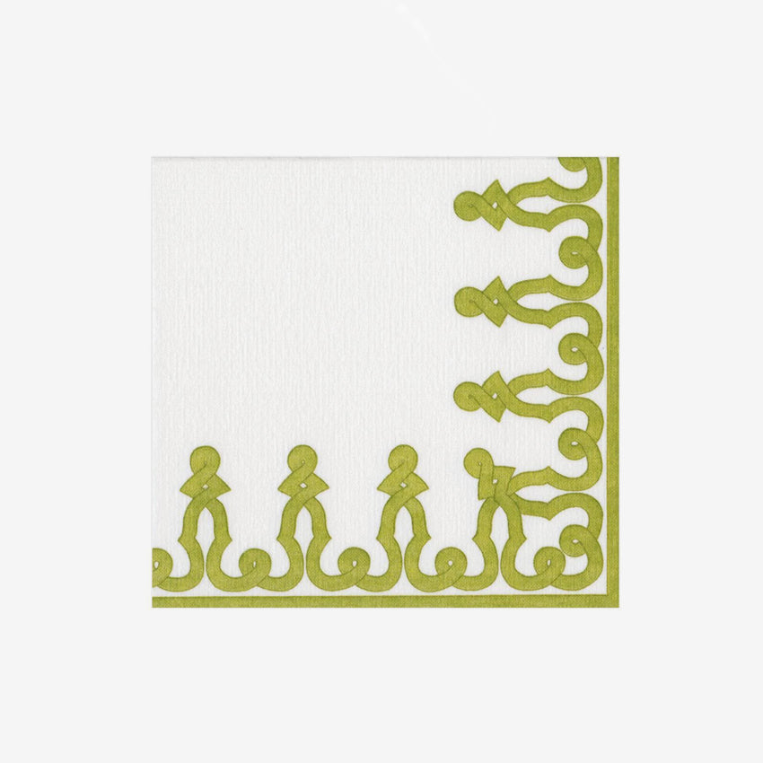 Caspari Passementerie Design Napkins - Elegant Embroidered Table Linens for Fine Dining, Weddings & Special Occasions