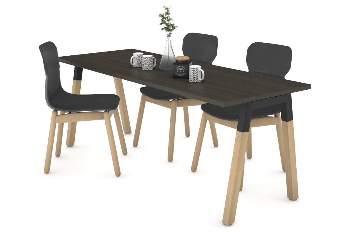 Solid Wood Quadro A Legs Table with Cross Beam - 1600L x 800W - Perfect for Dining Rooms, Conference Tables & Office Furniture